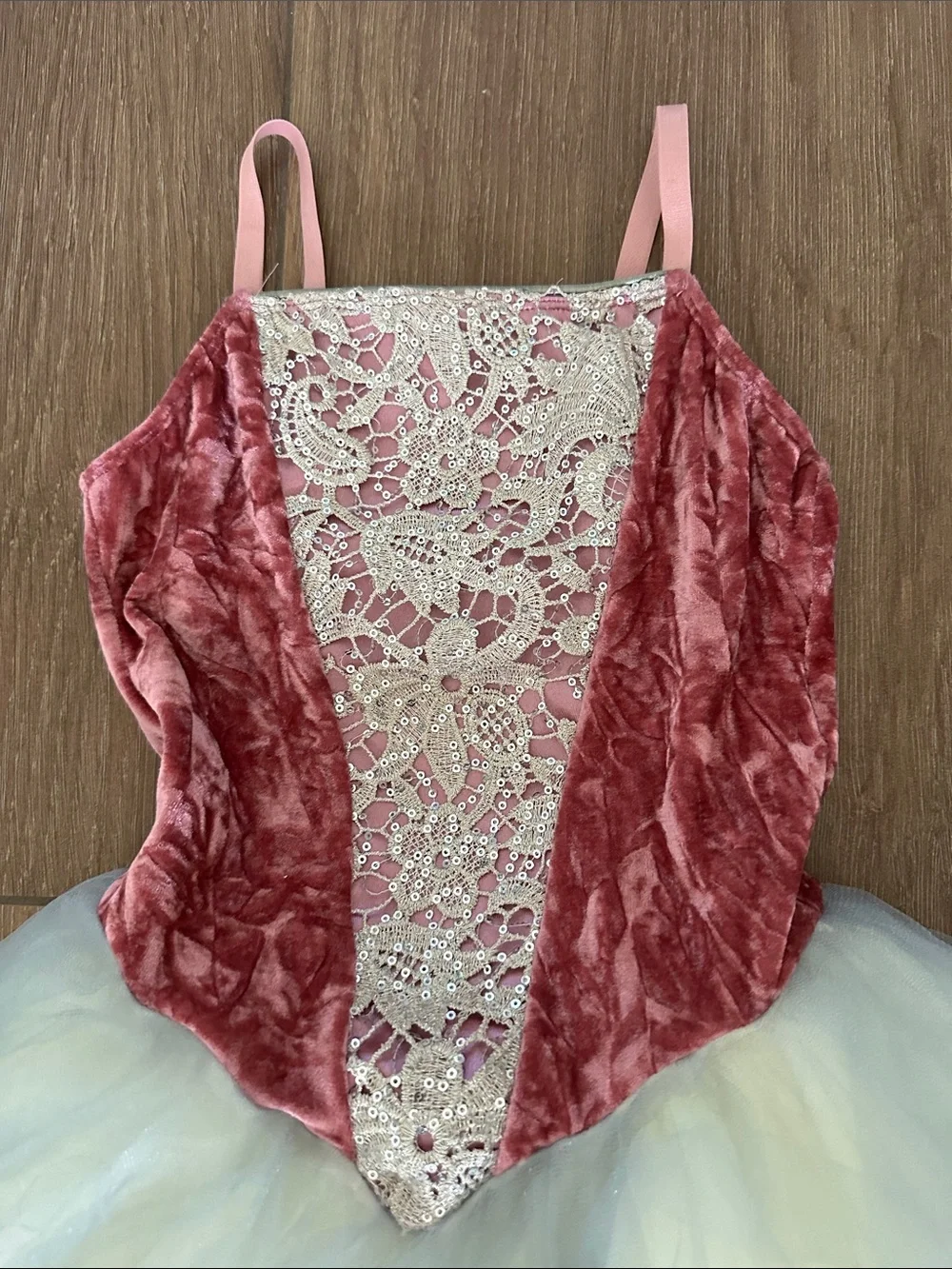 Revolution Girls Pink Velvet & Ivory with light grey Tulle Princess Costume.